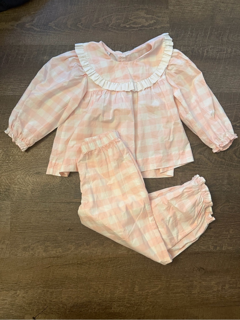 The Smocking Place Girls Pink Gingham Set